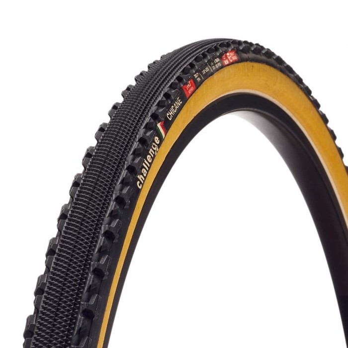 [해외]CHALLENGE TIRES Chicane Pro Tubular 700C x 33 mm 자갈 타이어 1139871441 Black / Brown