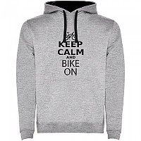 [해외]KRUSKIS Keep Calm And Bike On Two-Colour 후드티 1139995799 Heather Grey / Black