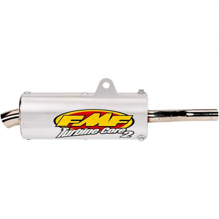 [해외]FMF TurbineCore 2 W/Spark Arrestor Stainless Steel PW80 91-06 비인증 슬립온 머플러 9137524071 Silver