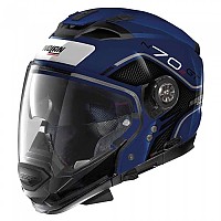 [해외]놀란 N70-2 Gt 06 Flywheel N-COM Convertible 헬멧 9139961986 Flat Caiman / Blue / Black