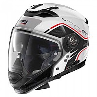 [해외]놀란 N70-2 Gt 06 Flywheel N-COM Convertible 헬멧 9139961988 Metal White / Black / Red