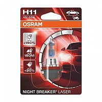 [해외]O스램 구근 H11 PGJ19-2 12V-55W Night Breaker Laser Blister 9139897685 Clear