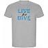 [해외]KRUSKIS Live For Dive ECO 반팔 티셔츠 10139995841 Heather Grey