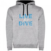 [해외]KRUSKIS Live For Dive Two-Colour 후드티 10139995844 Heather Grey / Black