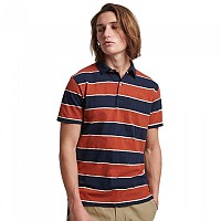 [해외]슈퍼드라이 Vintage 져지 반팔 폴로 셔츠 139973935 Navy / Burnt Orange Stripe
