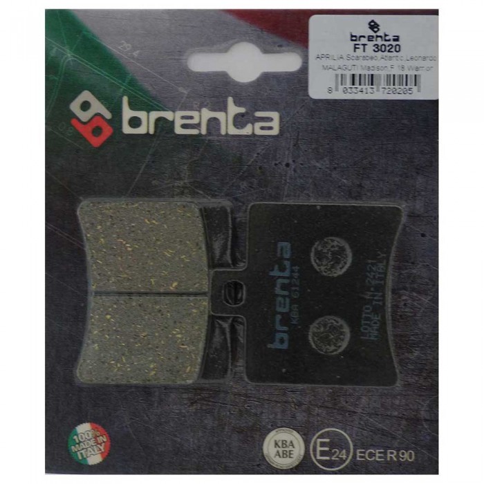 [해외]BRENTA MOTO 3020 유기농 리어 브레이크 패드 9139881299 Black / Silver