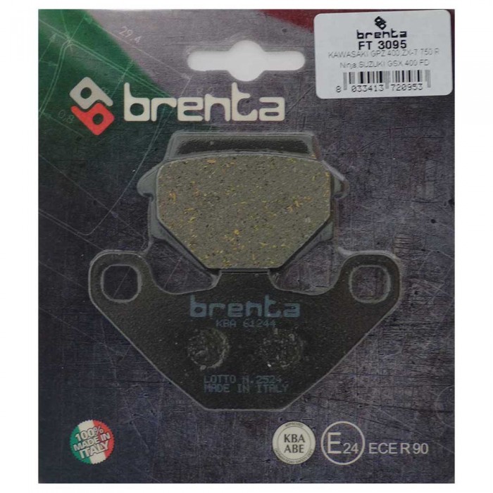 [해외]BRENTA MOTO 3095 유기농 리어 브레이크 패드 9139881370 Black / Silver