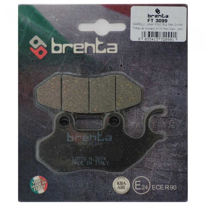 [해외]BRENTA MOTO 후방 유기 브레이크 패드 3099 9139881374 Black / Silver