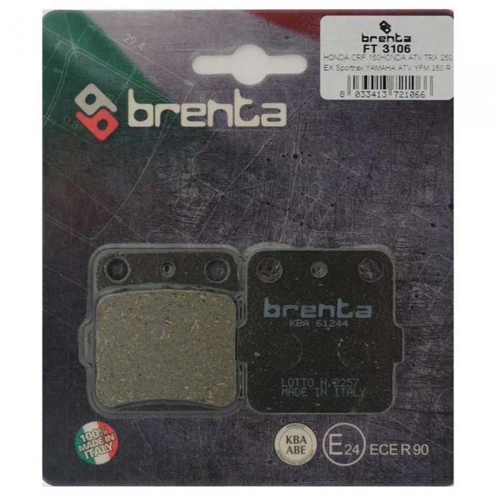 [해외]BRENTA MOTO 3106 유기농 리어 브레이크 패드 9139881381 Black / Silver