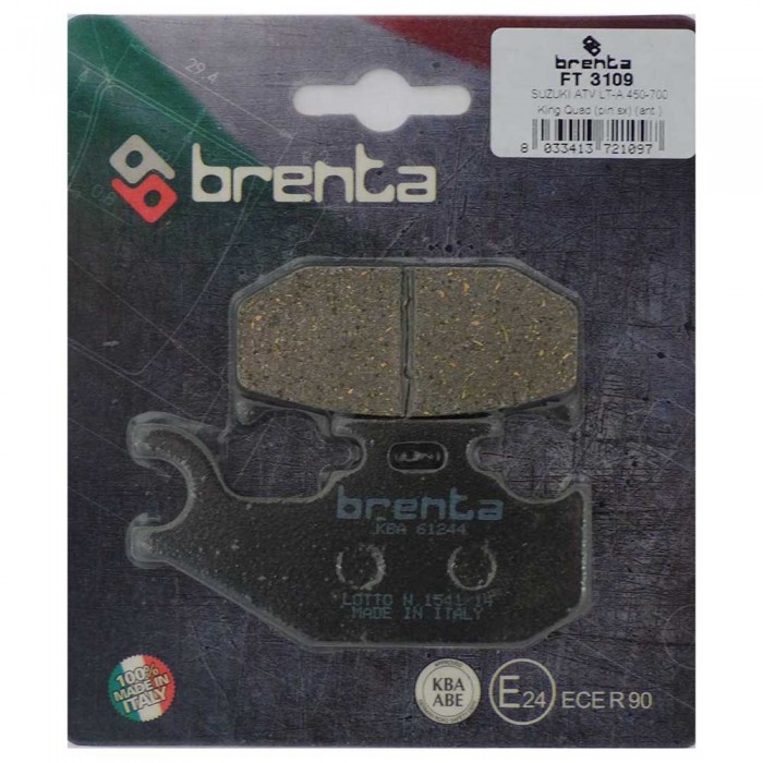 [해외]BRENTA MOTO 3109 유기농 리어 브레이크 패드 9139881384 Black / Silver