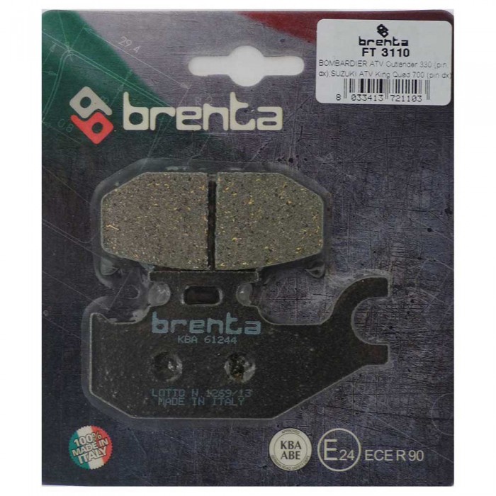 [해외]BRENTA MOTO 3110 유기농 리어 브레이크 패드 9139881385 Black / Silver