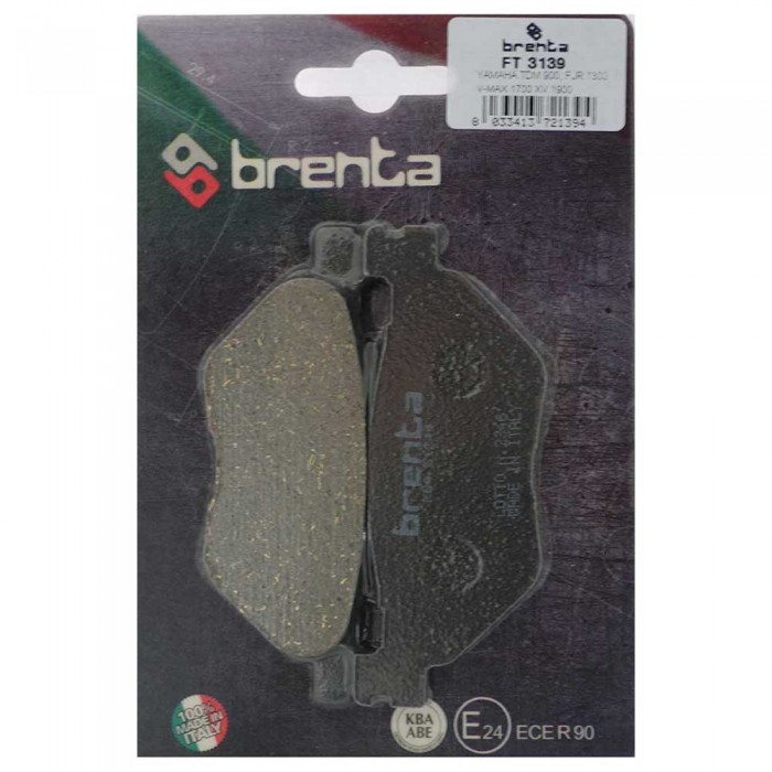 [해외]BRENTA MOTO 3139 유기농 리어 브레이크 패드 9139881408 Black / Silver