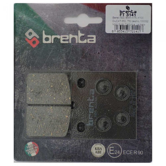 [해외]BRENTA MOTO 3141 유기농 리어 브레이크 패드 9139881410 Black / Silver