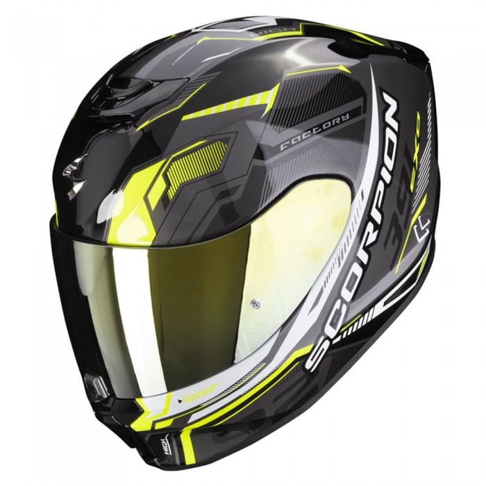 [해외]SCORPION EXO-391 Haut 풀페이스 헬멧 9139815046 Black / Silver / Fluo Yellow