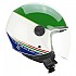 [해외]CGM 167I Flo Italia 롱 오픈 페이스 헬멧 9140018760 White / Green / Red