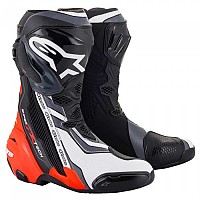 [해외]알파인스타 Supertech R Motorcycle Boots 9139609469 Black / Fluo Red / White / Grey
