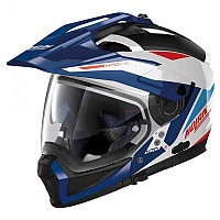 [해외]놀란 N70-2 X 06 Stunner N-COM 컨버터블 헬멧 9139962017 Metal White / Blue / Red