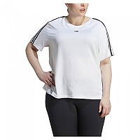 [해외]아디다스 Aeroready Essentials 3 Stripes Plus Size 반팔 티셔츠 139924158 White / Black