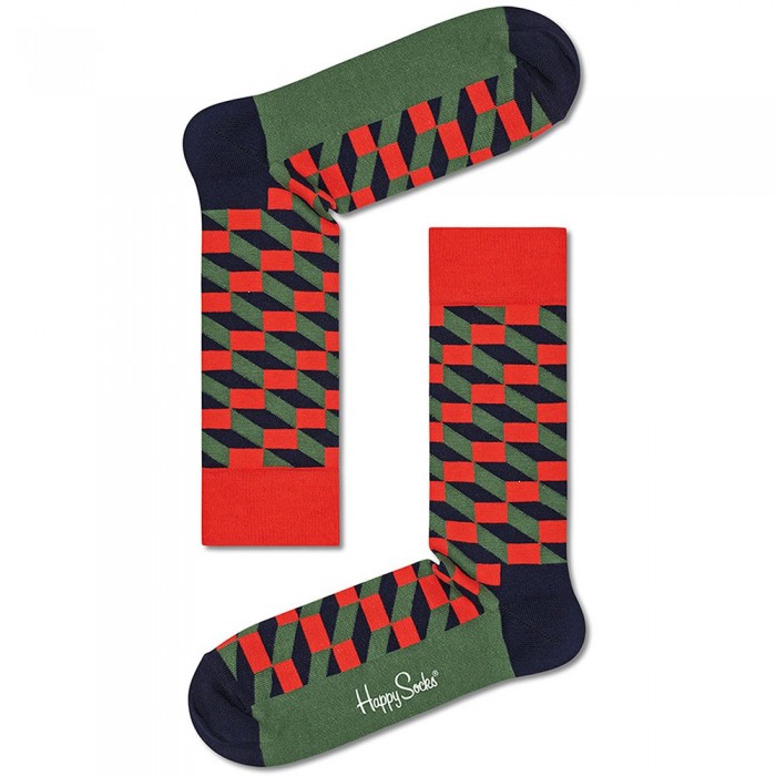 [해외]HAPPY SOCKS Optical 양말 139803487 Green