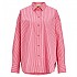 [해외]잭앤존스 긴 소매 셔츠 Jamie Relaxed Poplin 139749247 Cerise / Stripes Stripe