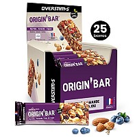[해외]OVERSTIMS 캐슈와 땅콩 에너지 바 상자 Origin Bar 25 단위 14138761212 Brown /Yellow