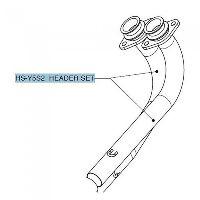 [해외]아크라포빅 머플러 스테인레스 스틸 매니폴드 Yamaha Ref:HS-Y5S2 9140076780