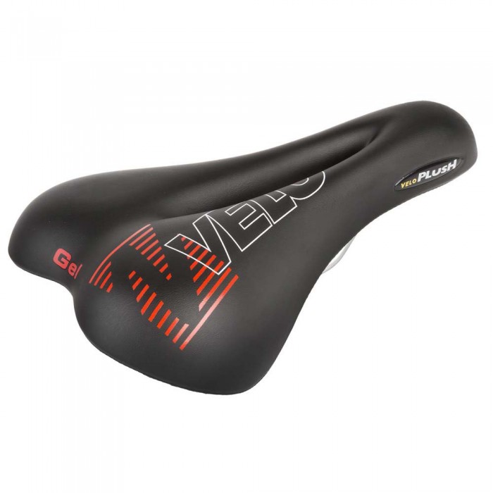 [해외]VELO Plush Gel D1 자전거 안장 1140049584 Black / Red