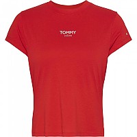 [해외]타미 진 Essential 로고 1 반팔 티셔츠 140090235 Deep Crimson