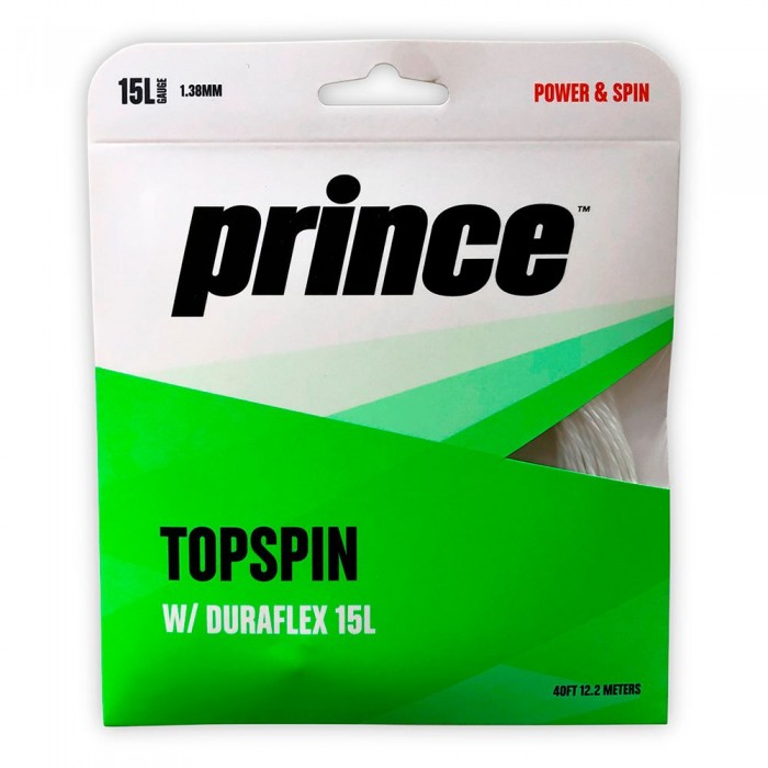 [해외]PRINCE 테니스 싱글 스트링 Topspin Duraflex 12.2 m 12 단위 12139655440 White