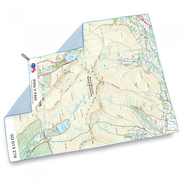 [해외]라이프벤쳐 SoftFibre Ordnance Survey Map 수건 3137090275 Pen Y Fan