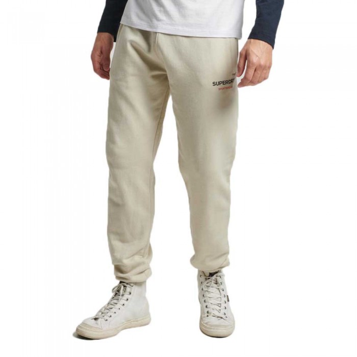 [해외]슈퍼드라이 Sportswear Logo Tapered Fit 조거팬츠 140130071 Pelican Beige