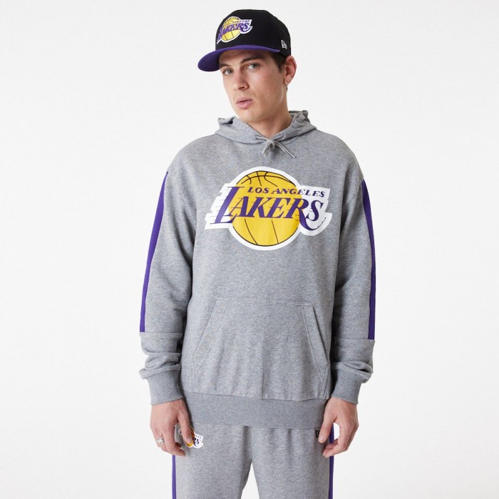 [해외]뉴에라 NBA Colour Block OS Los Angeles Lakers 후드티 139860584 Grey Med