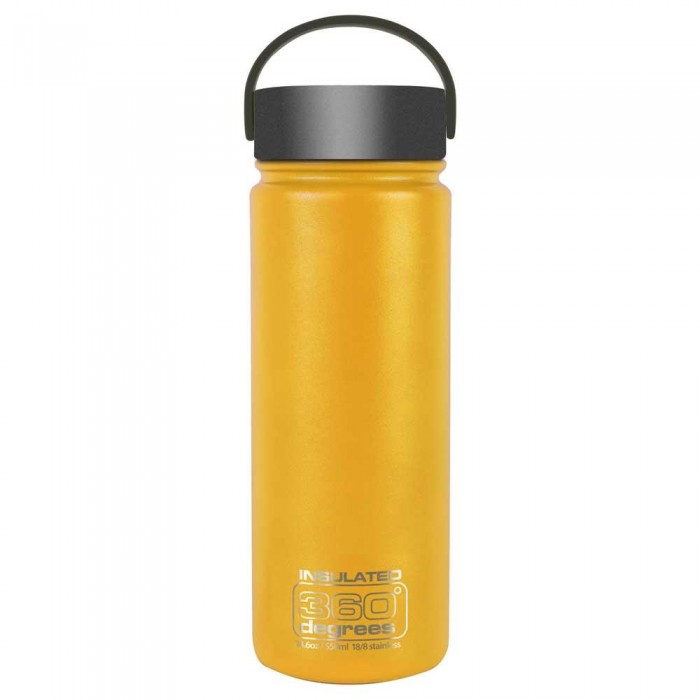 [해외]360 DEGREES 넓은 입 Insulated 550ml Thermo 4136813324 Yellow