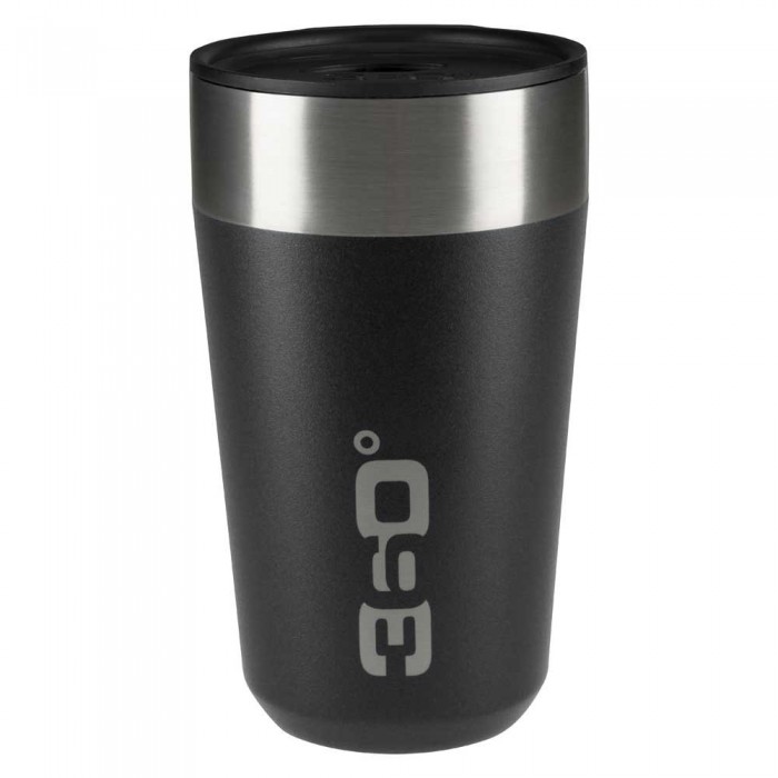 [해외]360 DEGREES 스테인리스 여행 머그 대형 Insulated 4137536388 Black