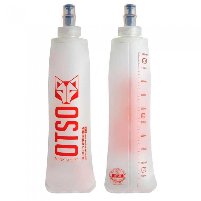 [해외]OTSO 작은 모자 Logo 500ml 소프트플라스크 4137938159 White / Orange