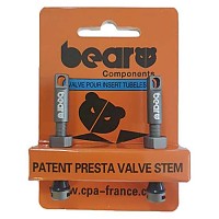 [해외]BEAR 튜브리스 밸브 Presta 2 단위 1140027244 Grey
