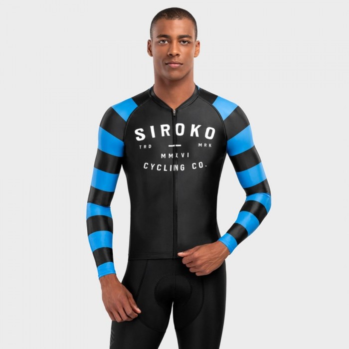 [해외]SIROKO M2 Legend 긴팔 저지 1138612530 Black / Blue / White