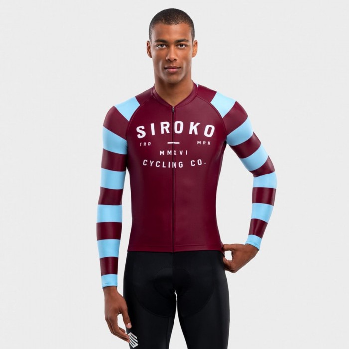 [해외]SIROKO M2 Siena 긴팔 저지 1138612543 Maroon / Blue