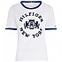 [해외]타미힐피거 Varsity Flock Regular Fit 반팔 티셔츠 140086914 Th Optic White