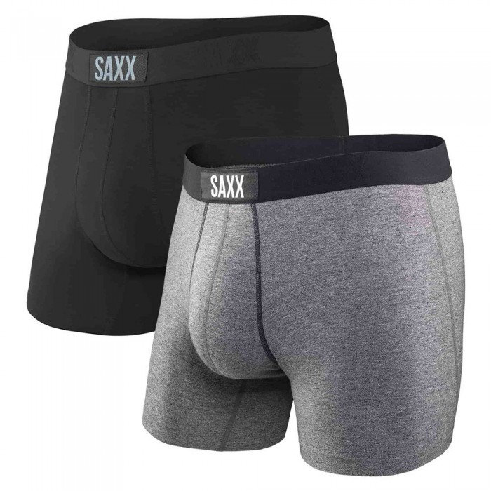 [해외]SAXX 언더웨어 복서 Vibe 2 단위 4136968443 Black / Grey