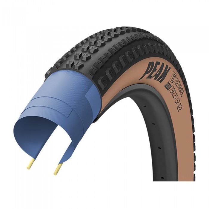 [해외]GOODYEAR 피크 Ultimate Tubeless 700 x 45 자갈 타이어 1140188348 Black / Tanwall