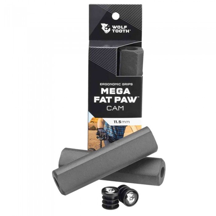 [해외]WOLF TOOTH Mega Fat Paw Cam 핸들 그립 1140174356 Black / Grey