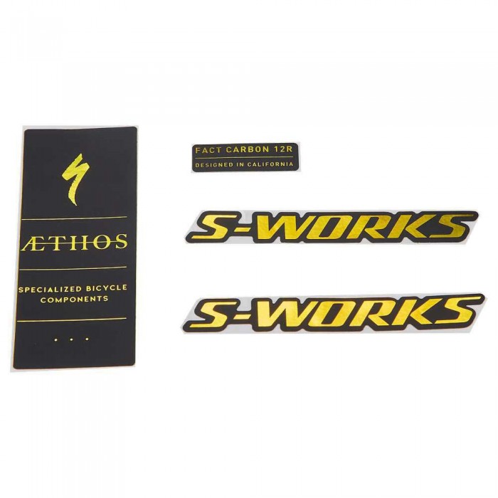 [해외]스페셜라이즈드 S-Works Aethos 프레임 데칼 키트 1140219915 Black / Yellow