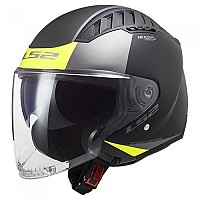 [해외]LS2 OF600 Copter II Urbane 오픈 페이스 헬멧 9140233897 Matt Black / Yellow