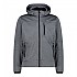 [해외]CMP Zip Hood 3A01787N-M 소프트쉘 자켓 4139196207 Black Melange / Ice