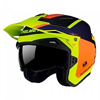 [해외]MT 헬멧s District SV S Analog 오픈 페이스 헬멧 9139979801 Matt Fluo Yellow / Dark Blue / Orange