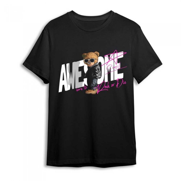 [해외]ROCK OR DIE Awesome Bear 반팔 티셔츠 9139771404 Black