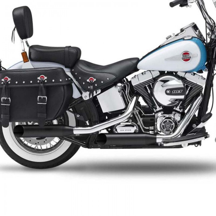 [해외]KESSTECH ESM2 2-2 Harley Davidson FLSTC 1584 Heritage Softail Classic Ref:072-2112-769 비인증 슬립온 머플러 9140124324 Black