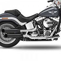 [해외]KESSTECH 슬립온 머플러 ESM2 2-2 Harley Davidson FLSTF 1450 Fat Boy Ref:2122-769 9140124333 Black