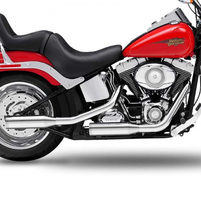 [해외]KESSTECH ESM2 2-2 Harley Davidson FXST 1450 Softail Ref:2112-715 비인증 슬립온 머플러 9140124351 Chrome